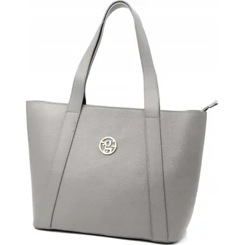 Kabelka Gregorio kabelka z pravé kůže šedá