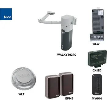 Pohon brány Jednokřídlá pohonná souprava NICE WALKY - 1,8m/180kg křídlo s příslušenstvím