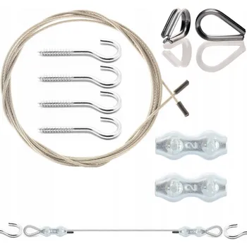 4m Z2 OCELOVÁ LANKOVÁ GARNÝŽ PRO ZAHRADNÍ TERASOVÉ ZÁVĚSY NA TERASU VLÁKNO