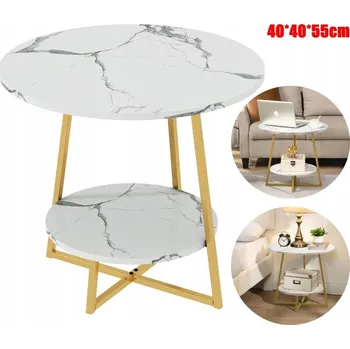 Konferenční stolek KÁVOVÝ STOLEK OBÝVACÍHO POKOJE KULATÝ RUSTIKÁLNÍ INDUSTRIÁLNÍ LOFT