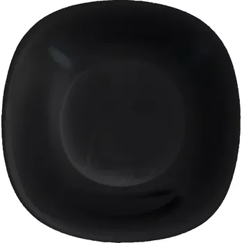 Talíř ORION Skleněný hluboký talíř LUNA 21,5 x 21,5cm černá