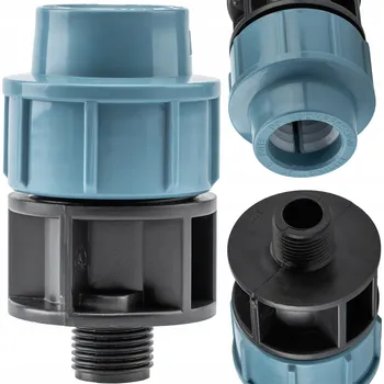 Vodovodní potrubí Spojka PA AGAflex 41152501 šroubovací svěrná PE 25×1/2′′ spojka