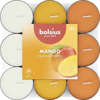 Svíčka Bolsius Čajové 18ks Mango basic tříbarevné, vonné svíčky