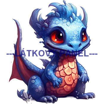 Látkový panel - Dráček - DE-246 Velikost: 25x25cm, Materiál: Kočárkovina