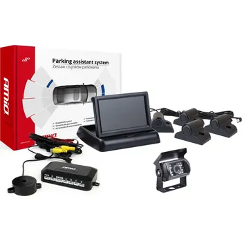 Parkovací asistent Asistenty parkování TFT02 4,3" s kamerou HD-501-IR 4-senzorové černé Truck - 02739