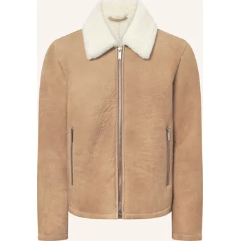 Strellson Pánská Kožená Bunda, béžová / bílá, 48