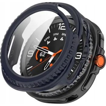 Pouzdro na mobilní telefon Ochranné Pouzdro + vestavěné Sklo 2 v 1 pro Samsung Galaxy Watch 8 Classic 46mm