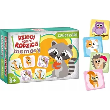 Desková hra Stolní hra Děti proti rodičům. Pexeso Zvířátka, karetní hra s motivem zvířat, logické hádanky, sběratelská karetní hra. Kangur