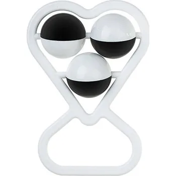 Chrastítko Tullo Kuličky Černo-bílé Srdce