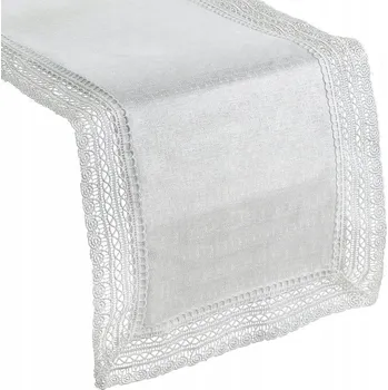 Obraz Běžec na stůl odstíny šedé, stříbrný 140 x 35 cm