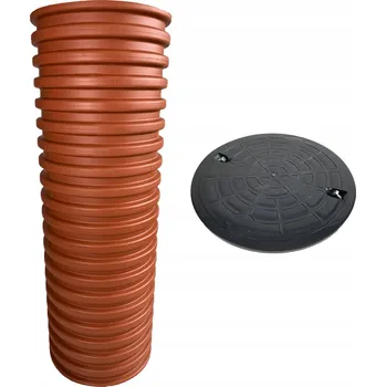 Kanalizační potrubí Revizní šachta Instalplast trubka vlnitá ø315 mm 1000 mm + víko PVC