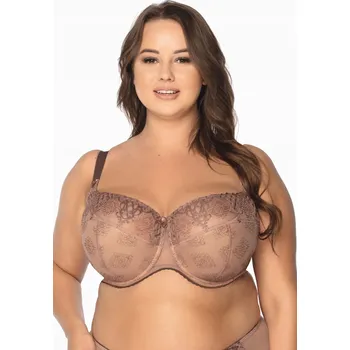 Podprsenka Gaia podprsenka s polovyztuženými košíčky hnědá velikost 70K
