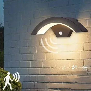 Venkovní osvětlení VENKOVNÍ LED SVÍTIDLO NAD VCHODOVÉ DVEŘE S POHYBOVÝM SENZOREM 18W IP65