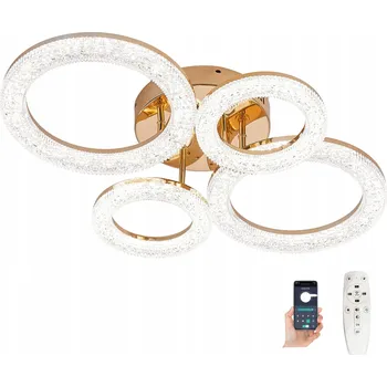 STROPNÍ SVÍTIDLO KŘIŠŤÁLOVÁ GLAMOUR ZÁVĚSNÝ LUSTR STROPNÍ SVÍTIDLO LED + DÁLKOVÝ OVLADAČ 61W