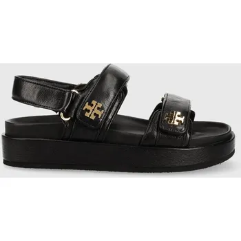 Dámské sandále Kožené sandály Tory Burch Kira Sport dámské, černá barva, 144328-001 144328.001 99X, EUR 36