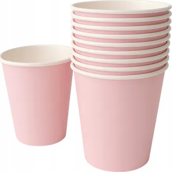 Party nádobí Papírové kelímky světle růžové 250ml 10 kusů Stylové a ekologické
