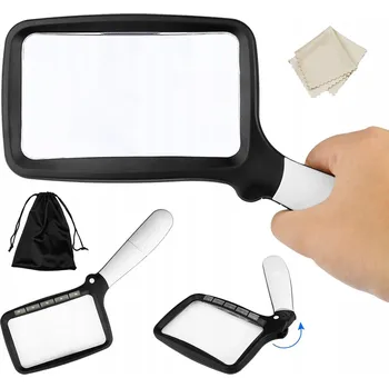 Lupa VELKÁ RUČNÍ LUPA NA ČTENÍ S 3x ZVĚTŠENÍM A LED SVĚTLEM PRO SENIORY