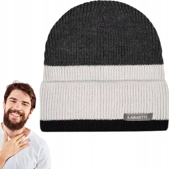 Čepice PÁNSKÁ ČEPICE NA ZIMU PODZIM BEANIE PODZIMNÍ ZIMNÍ ČERNÁ ŠEDÁ GRAFIT