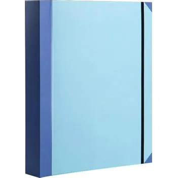 Organizér na dokumenty, desky A4 s kapsami a štítky, modrý