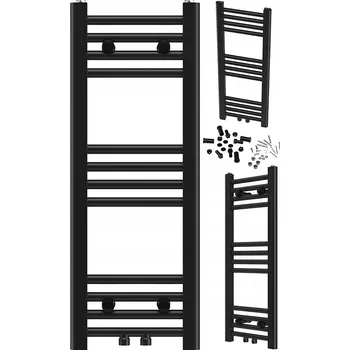 Radiátor KOUPELNOVÝ RADIÁTOR ŽEBŘÍKOVÝ MODERNÍ ČERNÝ 80x30 cm RAVEN