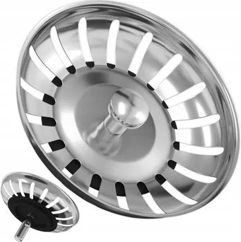 Instalatérský materiál Sítko do dřezu kovové 78 mm stříbrné