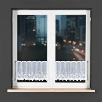 Záclona Dekorační metrážová vitrážová záclona IWONA bílá výška 40 cm různé rozměry MyBestHome Rozměr: 260 cm ZBYTKOVÁ METRÁŽ