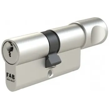 Stavebniny Assa Abloy FAB bezpečnostní vložka 3.02/BDKvNs 60+40 s knoflíkem, 5 klíčů Knoflík: Malý - průměr 20 mm