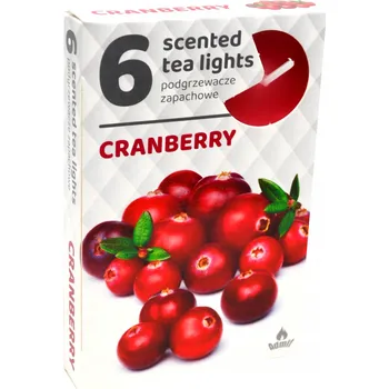 Svíčka Tradiční parafinová svíčka Brusinky Admit 6 ks