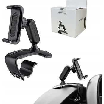 DRŽÁK NA TELEFON DO AUTOMOBILU, ZRCÁTKO DO PALUBNÍHO KOLÍNA S OTOČNÝM KLIPEM O 360°