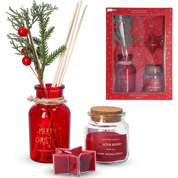 Čajovna Vonné tyčinky + svíčka Winter Berry dárková sada vánoční