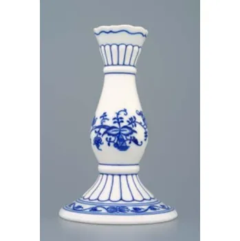 Svícen Cibulák svícen 1969, 16 cm originální cibulákový porcelán Dubí, cibulový vzor,