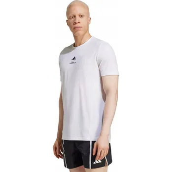 Pánské oblečení Pánské Tričko adidas Les Mills bílé JM3682 2XL