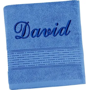 Ručník Bellatex Froté ručník proužek s výšivkou jména 50x100 cm Modrá