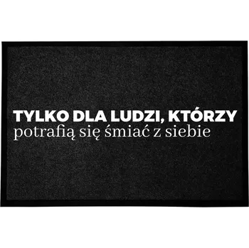 VCHODOVÁ ROHOŽKA POHODLNÁ S POTISKEM PROTISKLUZOVÁ 40X60CM VTIPNÁ ČERNÁ