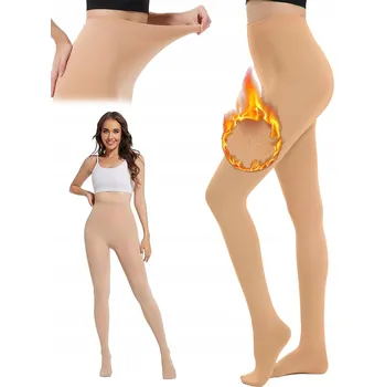 Dámské legíny ZATEPLENÉ DÁMSKÉ LEGÍNY S KOŽÍŠKEM ZIMNÍ extra teplé na zimu