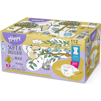 Plena Plenky Bella Baby Happy Soft&Delicate velikost 4+ 112 ks