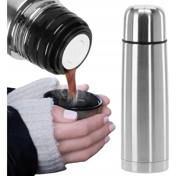 Termoska Těsná cestovní termoska z nerezové oceli, VAKUOVÁ, turistická 500 ml