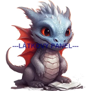 Látkový panel - Dráček - DE-243 Velikost: 25x25cm, Materiál: Úplet