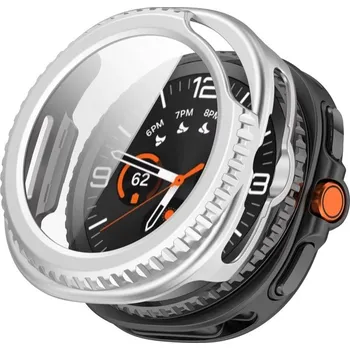 Pouzdro na mobilní telefon Ochranné Pouzdro + vestavěné Sklo 2 v 1 pro Samsung Galaxy Watch 8 Classic 46mm