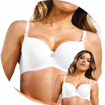 Podprsenka PODPRSENKA CELINA BÍLÁ - Bílá, 75E vyztužená s hladkými košíčky Unik