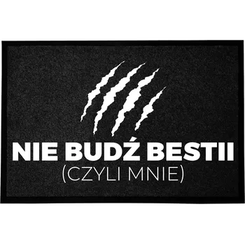 VSTUPNÍ ROHOŽKA POHODLNÁ PROTISKLUZOVÁ S POTISKEM 40X60 VTIPNÁ ANTRACIT