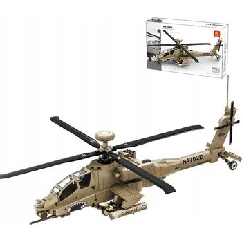 ostatní stavebnice Stavebnice WANGE 4007 - útočný vrtulník AH-64 Apache 257 dílů