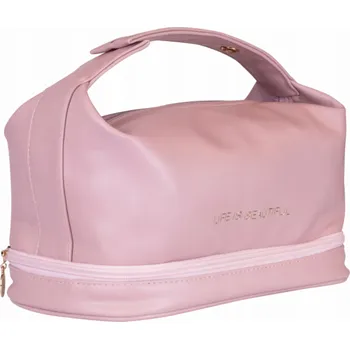 Kosmetická taška NoName INTER-VION_Vyztužená kosmetická taška s organizérem velká růžová