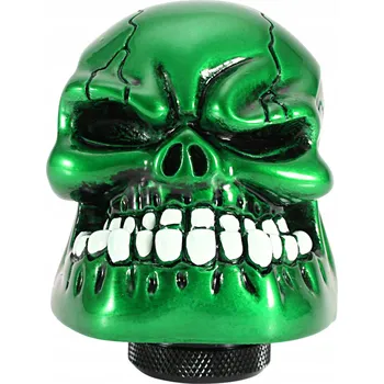 Hlavice řadicí páky UNIVERZÁLNÍ RUKOJEŤ ŘADÍCÍ PÁKY LEBKA zelená