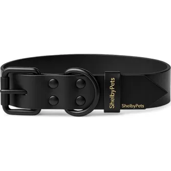 Obojek pro psa Kožený obojek pro psa s gravírováním ShelbyPets vel. 3XL