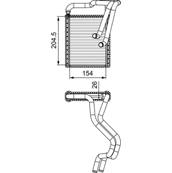 Výměník tepla, vnitřní vytápění VALEO 812430