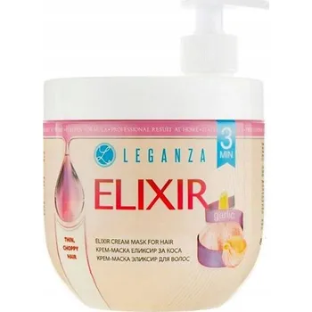 Vlasová regenerace Leganza Elixir Krémová maska na vlasy s česnekový extrakt 1000 ml