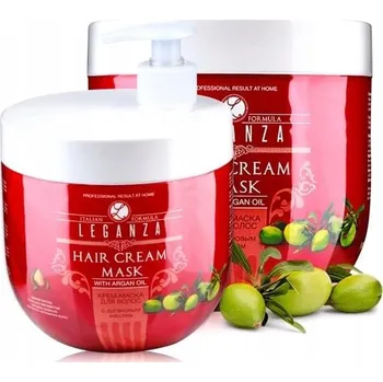 Vlasová regenerace Leganza hair cream maska na vlasy s arganovým olejem 1000 ml