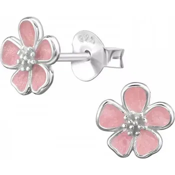 Náušnice Dětské stříbrné náušnice KVĚTINKA Ag 925/1000