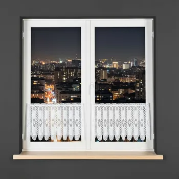 Záclona Dekorační metrážová vitrážová záclona IRENA bílá výška 40 cm MyBestHome Cena záclony je uvedena za běžný metr, kod: 107806